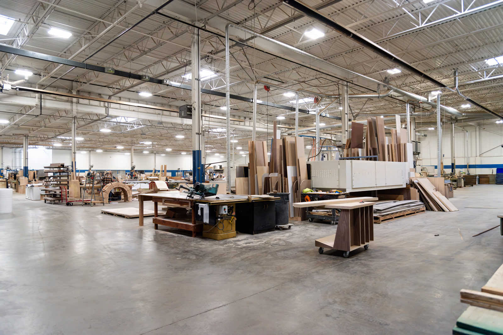 Sterling Millwork production floor with CNC and assembly stations