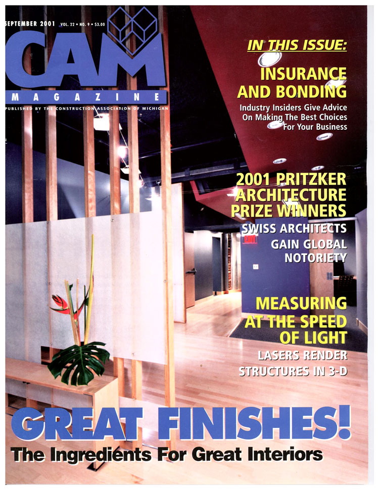 CAM Magazine, September 2001 cover