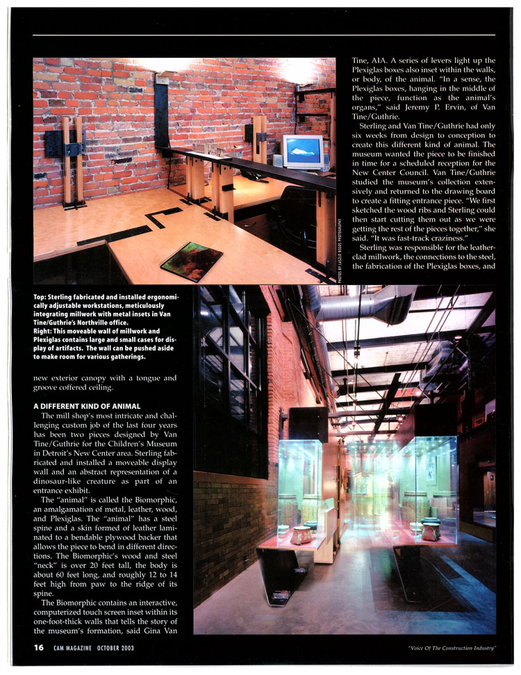 Children's Museum — Biomorphic display wall and workstations